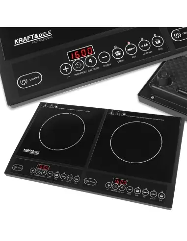Plita cu inductie 2000W, Kraft&Dele, 4 moduri de functionare, KD4167