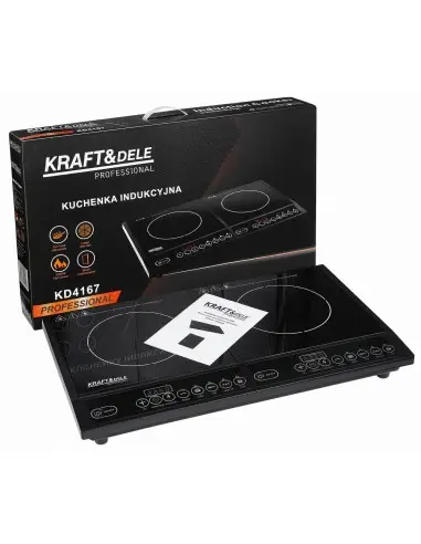 Plita cu inductie 2000W, Kraft&Dele, 4 moduri de functionare, KD4167
