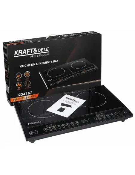 Plita cu inductie 2000W, Kraft&Dele, 4 moduri de functionare, KD4167