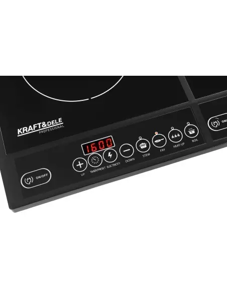 Plita cu inductie 2000W, Kraft&Dele, 4 moduri de functionare, KD4167