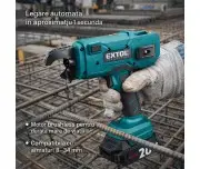 Masina legat fier beton brushless 2x5Ah EXTOL