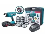 Masina de legat fier beton cu baterie EXTOL INDUSTRIAL brushless 2x5Ah + 10 sarme incluse