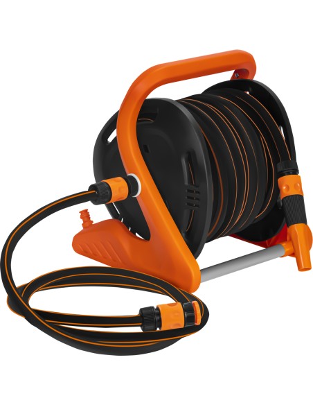 Suport furtun de gradina, 20m + 2m, 1/2", Kraft&Dele, KD2156, cu manivela