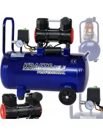 Compresor industrial KRAFT&DELE KD4092, 50 l, 1500 W, tehnologie fără ulei, nivel redus de zgomot