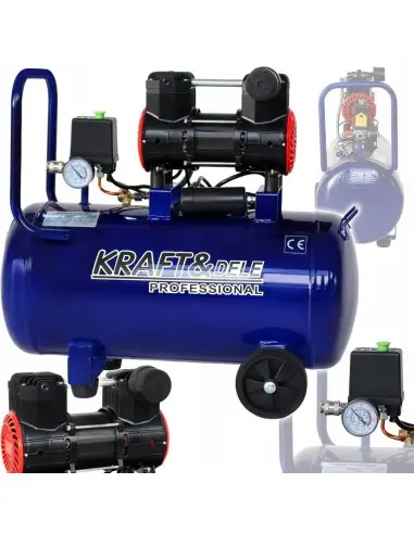 Compresor industrial KRAFT&DELE KD4092, 50 l, 1500 W, tehnologie fără ulei, nivel redus de zgomot Compresor industrial KRAFT&DELE KD4092, 50 l, 1500 W, tehnologie fără ulei, nivel redus de zgomot