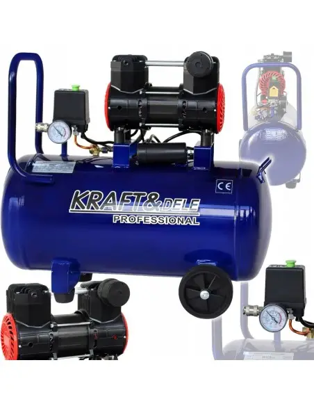 Compresor industrial KRAFT&DELE KD4092, 50 l, 1500 W, tehnologie fără ulei, nivel redus de zgomot Compresor industrial KRAFT&DELE KD4092, 50 l, 1500 W, tehnologie fără ulei, nivel redus de zgomot