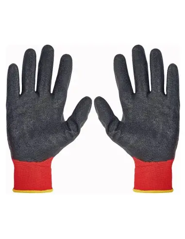 HS-04-012-Manusi de protectie imersate PES LATEX (Hornbil Light) rosii CERVA - Manusi impregnate/imersate