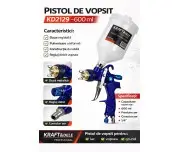 Pistol de vopsit 600ml, Kraft&Dele, 1,4 mm, KD2129