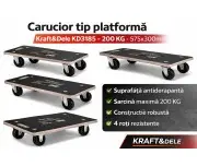 Carucior tip platforma, Kraft&Dele, 200KG, 575x300mm, KD3185