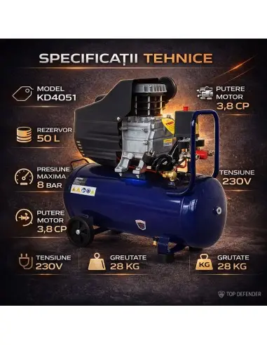 Compresor aer de 50L, cu kit...