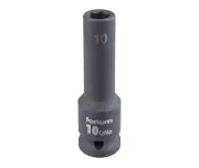 Cheie tubulara impact 10mm 1/2" Fortum 4703210, CrMoV, lungime 78mm