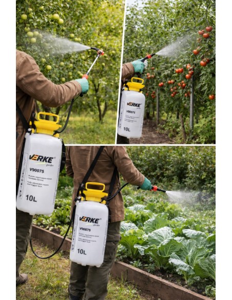 Pulverizator de mana pentru gradina, Verke, capacitate 10L, V90075