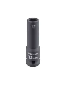 Cheie tubulara de impact 12mm, Fortum, 4703212, CrMoV, L 78mm