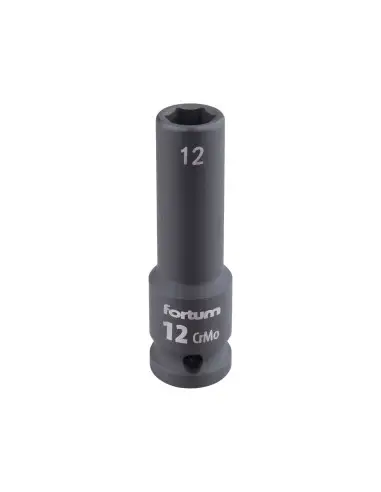 Cheie tubulara de impact 12mm, Fortum, 4703212, CrMoV, L 78mm