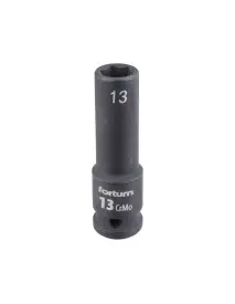Cheie tubulara impact 13 mm Fortum 4703213, CrMoV, L 78 mm