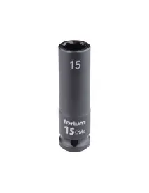 Cheie tubulara impact 15 mm Fortum 4703215, CrMoV, L 78 mm