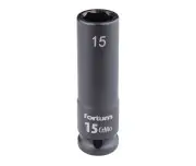Cheie tubulara impact 15 mm Fortum 4703215, CrMoV, L 78 mm
