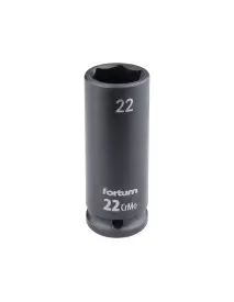 Cheie tubulara de impact DR 1/2"x22mm, FORTUM, 4703222, CrMoV, L 78 mm