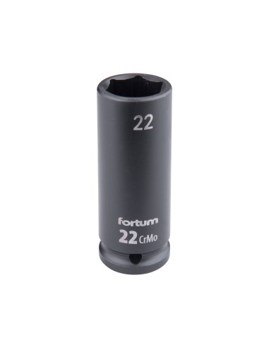 Cheie tubulara de impact DR 1/2"x22mm, FORTUM, 4703222, CrMoV, L 78 mm Cheie tubulara de impact DR 1/2"x22mm, FORTUM, 4703222, CrMoV, L 78 mm