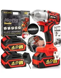 Cheie de impact cu motor brushless, Notig Tools, 20V, 800 Nm, 2x 4.0Ah, N4345