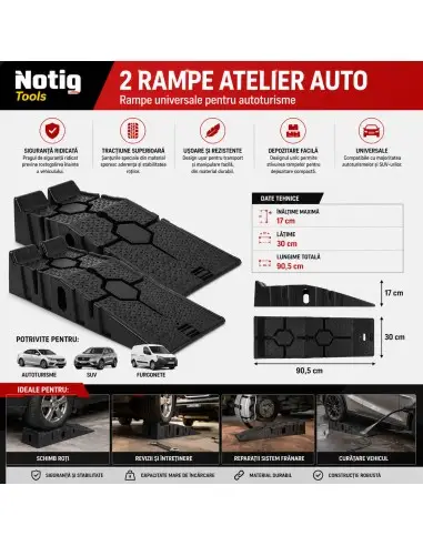 Set de 2 rampe auto, Notig Tools,...