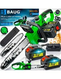 Drujba cu acumulatori 2x3.0Ah, Baug, 40V,brushless, lama 35 cm, B4355