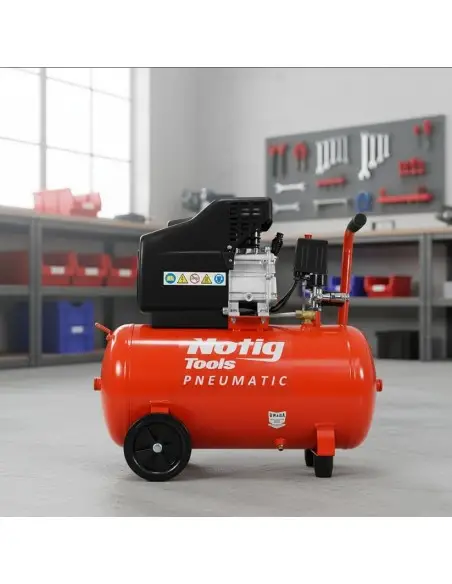 Compresor de aer 50L, Notig Tools, 2CP, monofazat, N3421 Compresor de aer 50L, Notig Tools, 2CP, monofazat, N3421