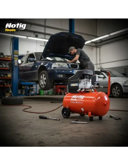 Compresor de aer 50L, Notig Tools, 2CP, monofazat, N3421 Compresor de aer 50L, Notig Tools, 2CP, monofazat, N3421