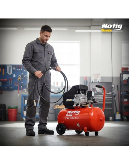 Compresor de aer 50L, Notig Tools, 2CP, monofazat, N3421 Compresor de aer 50L, Notig Tools, 2CP, monofazat, N3421