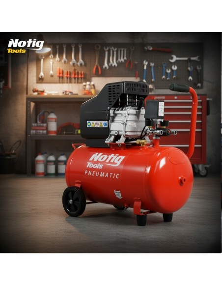 Compresor de aer 50L, Notig Tools, 2CP, monofazat, N3421 Compresor de aer 50L, Notig Tools, 2CP, monofazat, N3421