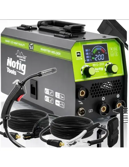 Aparat de sudura tip invertor, Notig Tools, MIG flux/MMA/TIG lift 200, N1304 Aparat de sudura tip invertor, Notig Tools, MIG flux/MMA/TIG lift 200, N1304