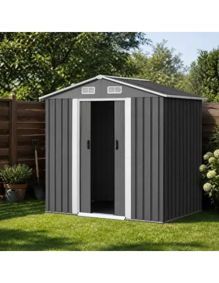 Casuta de gradina gri, Bass Polska, 3,1x2,6 x1,9 m, BH 28572