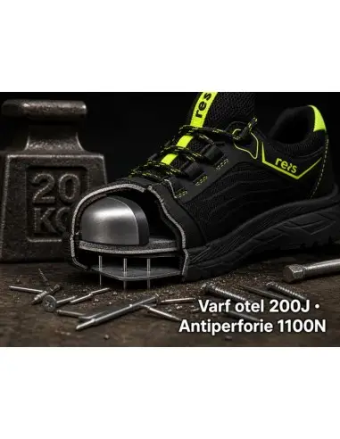 Pantofi de lucru Reis BRSPIDER DE S1P Varf otel Usori