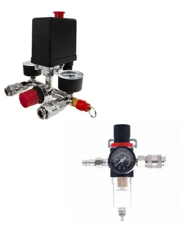 Set presostat compresor si regulator presiune, KRAFT&DELE, 8 bar, D11270+d1497
