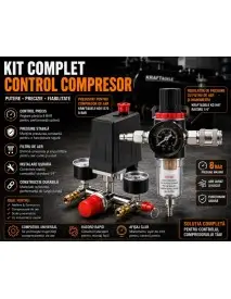 Set presostat compresor si regulator presiune, KRAFT&DELE, 8 bar, D11270+d1497