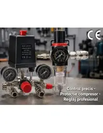Kit presostat cu functie de reglare a presiunii si regulator de presiune, Kraft&Dele, 8 bar
