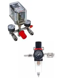 Pachet regulator de presiune si presostat trifazat cu racord in T, Kraft&Dele, D2169+D1497