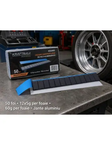 Greutati adezive aluminiu KRAFT&DELE 12x5g 50 foi KD5905