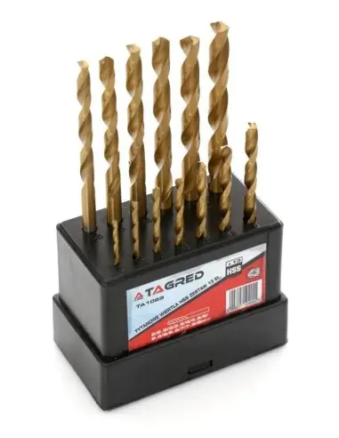 TA1029-Set 13 buc burghie din titan pentru metal de diferite dimensiuni TAGRED Professional - Burghie si sfredele