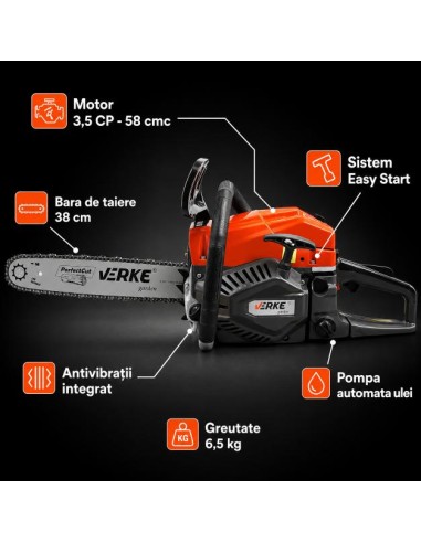 Drujba pe benzina Verke, 3,5 CP, bara...