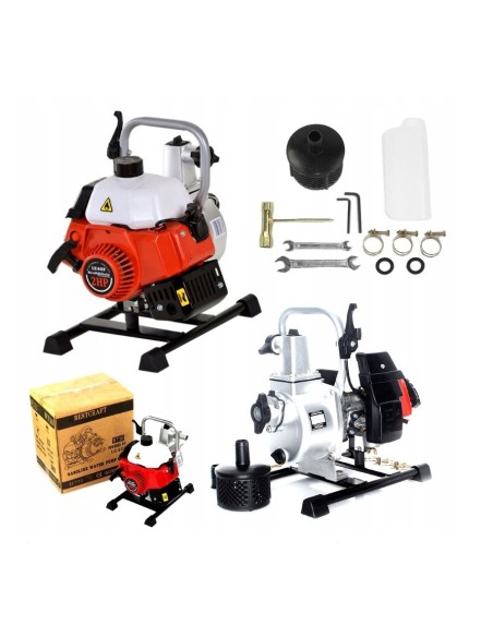 Set motopompa apa 1 inch, Kraft&Dele EC772, 2CP, debit 200L/min + furtun 20 m cu conector