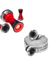 Pachet furtun pompier, Kraft&Dele, KD780 de 20 m, 2", 12 bar cuple si teava de refulare 2"