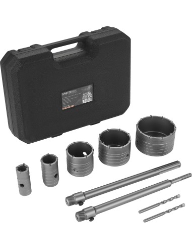 Set 9 carote pentru zidarie, Kraft&Dele, SDS Plus Max, 30-100mm, KD12640