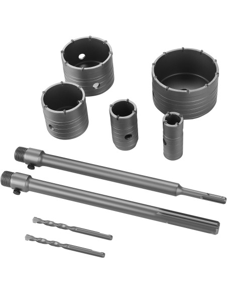 Set 9 carote pentru zidarie, Kraft&Dele, SDS Plus Max, 30-100mm, KD12640