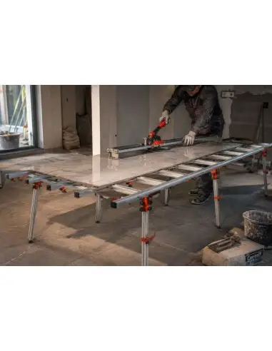 Masa pentru prelucrare gresie, Kraft&Dele, 360x150x80cm, 6 picioare, 250 KG, KD11983