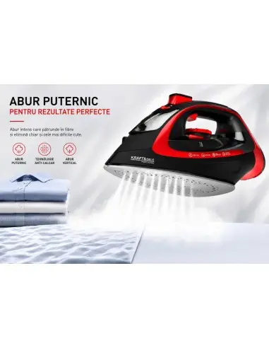 Fier de calcat fara fir, Kraft&Dele, 2600W , ceramica, KD4320