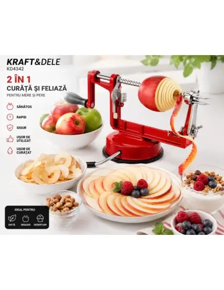 Aparat 2 in 1pentru curatat si feliat, Kraft&Dele, KD4342 Aparat 2 in 1pentru curatat si feliat, Kraft&Dele, KD4342