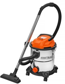 Aspirator umed uscat Kraft&Dele, 20L inox, 1600W, filtru HEPA, functie suflare, KD5178