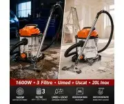 Aspirator umed uscat Kraft&Dele KD5178 | 20L | 1600W HEPA