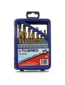 TA1035- Set 19 burghie metalice din titan, dimensiuni 1-10 mm Tagred